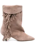 Gisel Moire 45mm Ariana boots - Neutrals