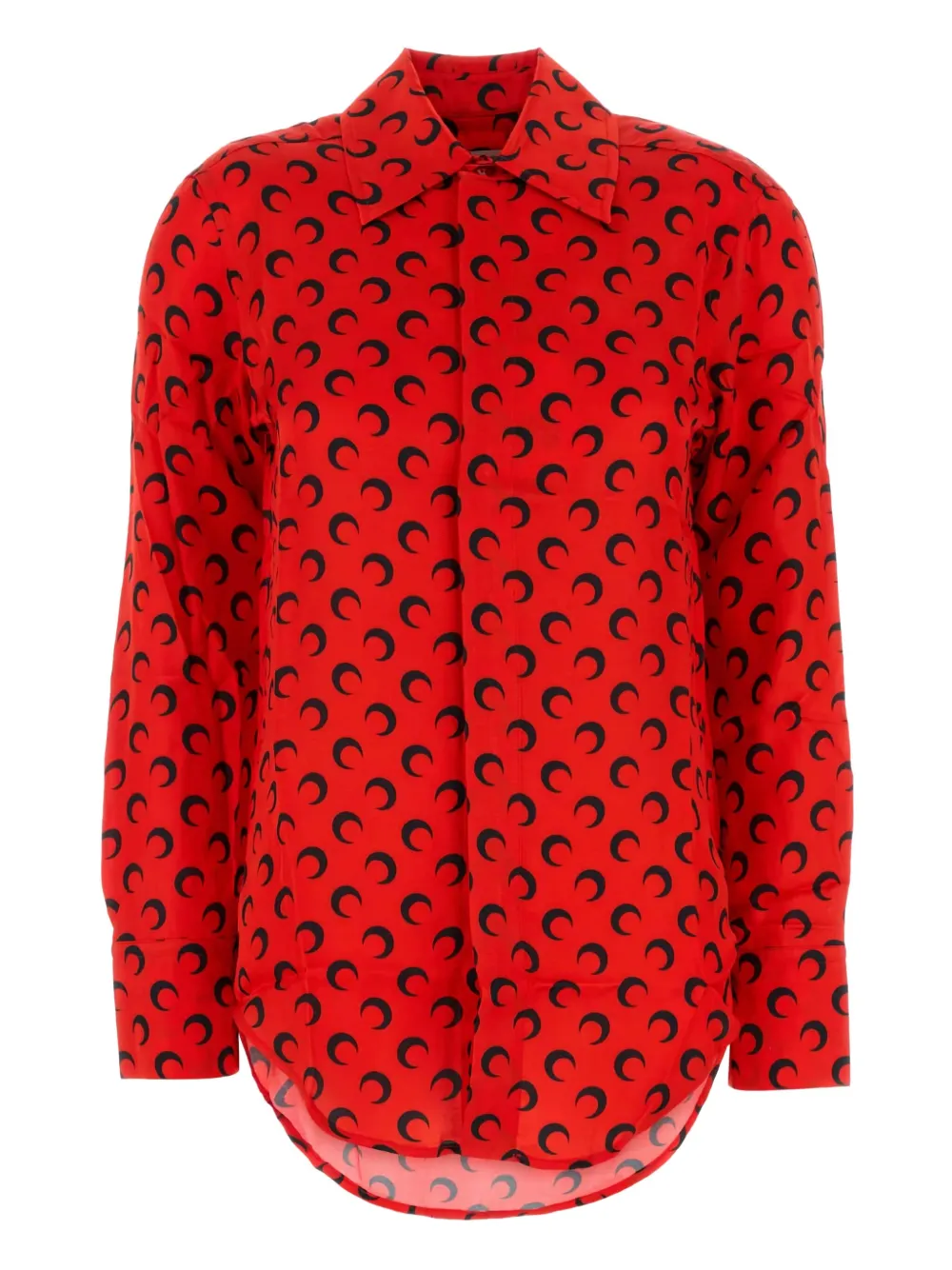 printed satin shirt