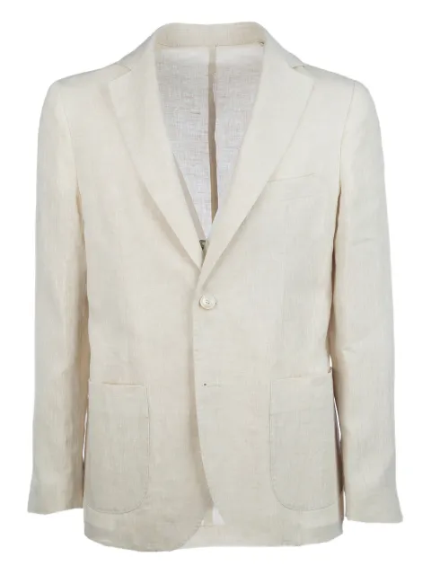 Cruna linen single-breasted blazer