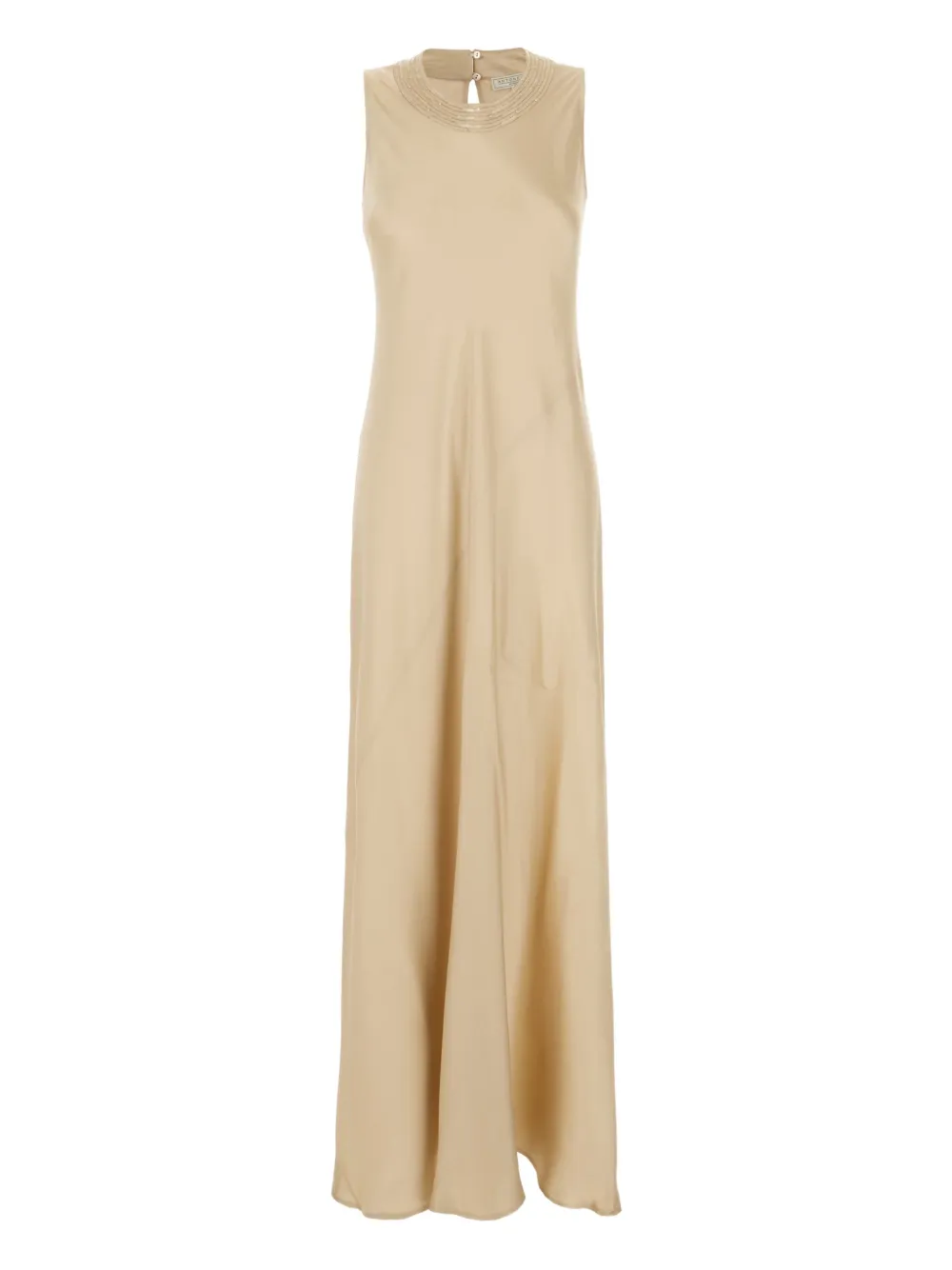 satin sleeveless day dress