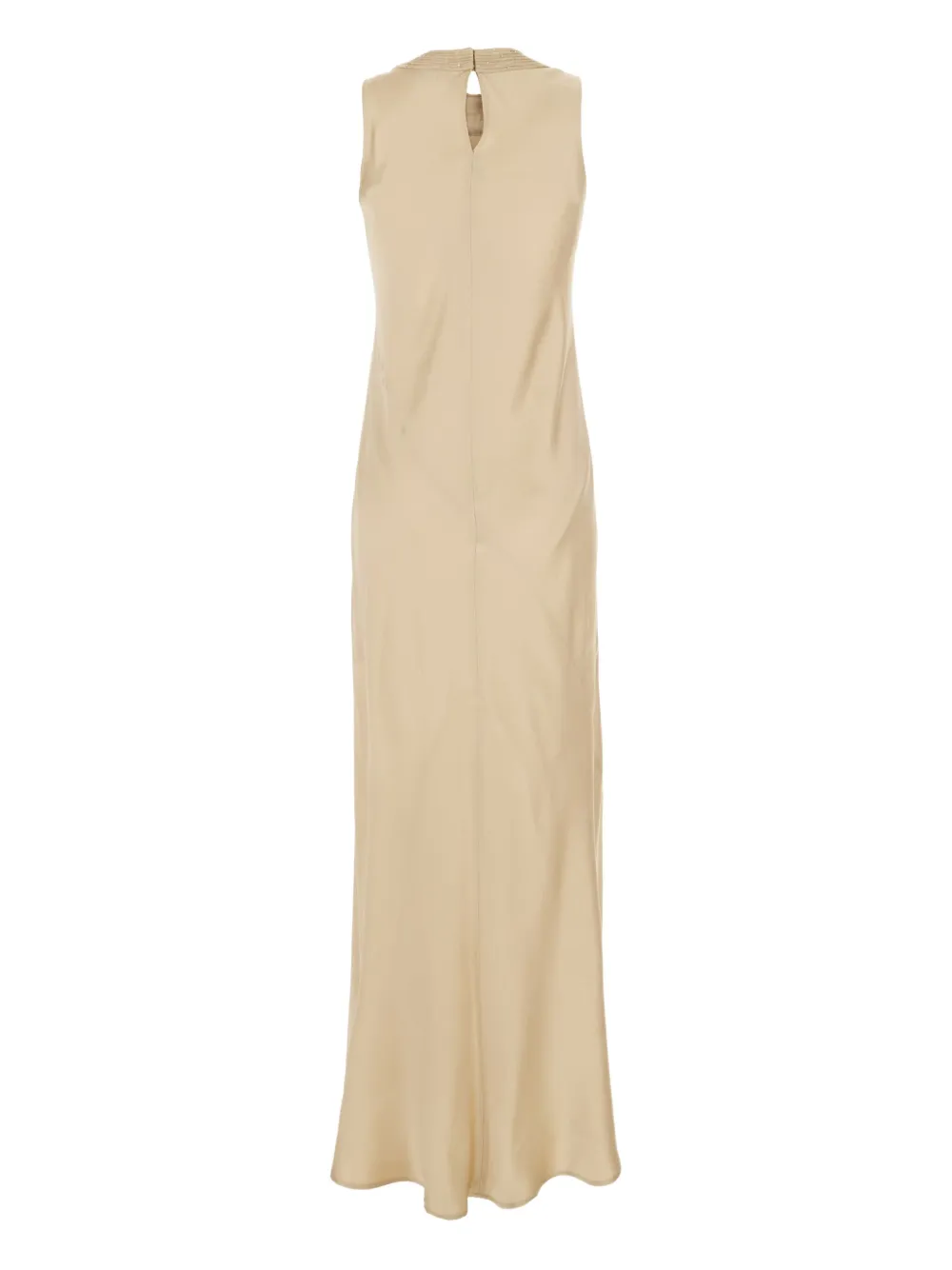 Antonelli satin sleeveless day dress - Beige