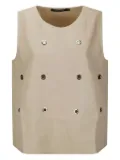 Sofie D'hoore eyelet-detailing top - Grey