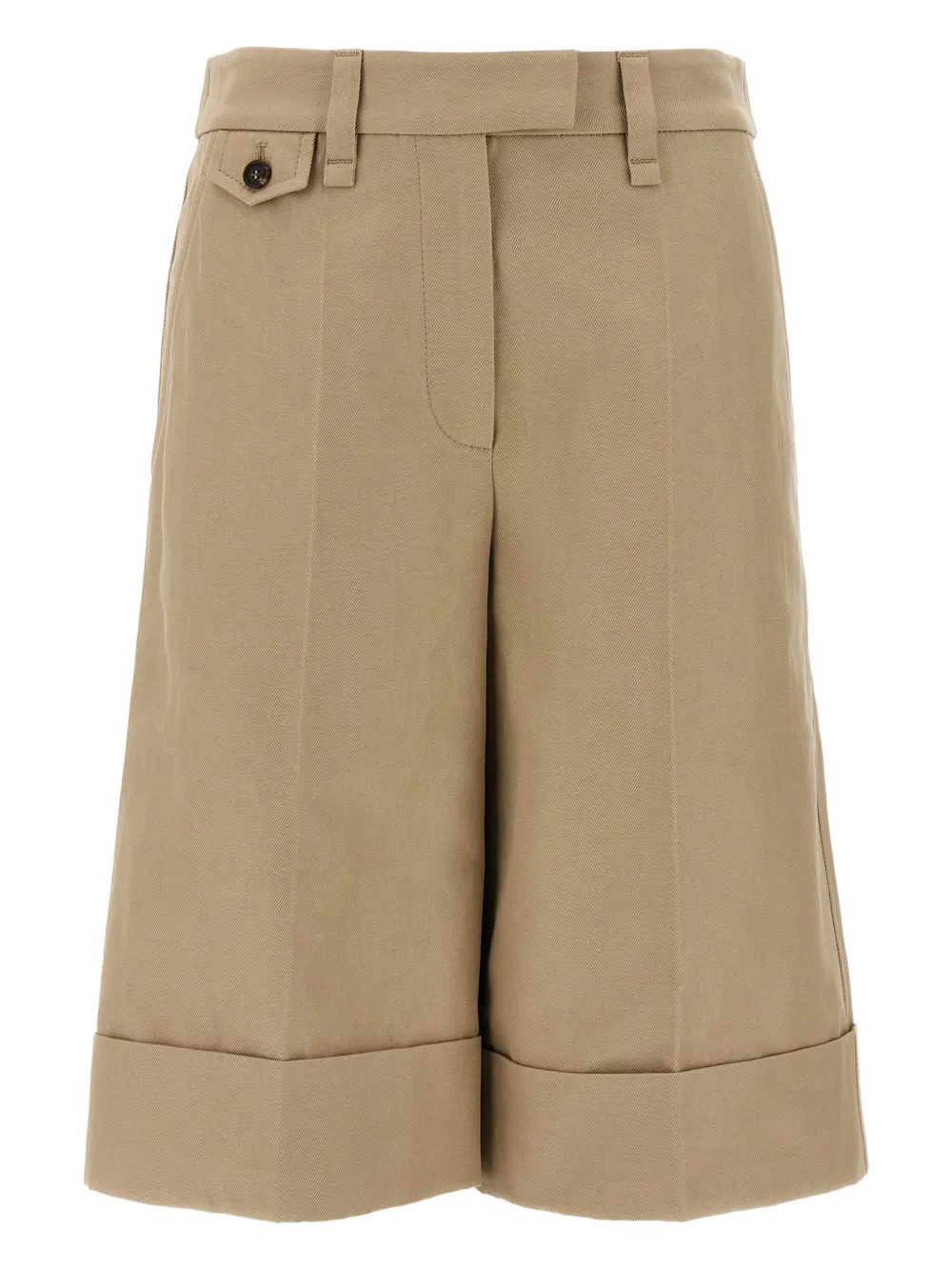 Brunello Cucinelli turn-up tailored shorts | Neutrals | Image 1