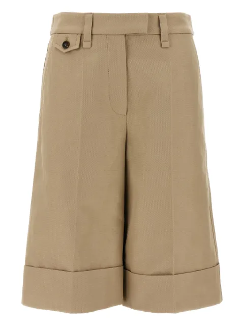 Brunello Cucinelli shorts de vestir con dobladillo vuelto