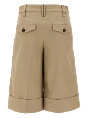 ショートパンツ BRUNELLO CUCINELLI Woman Short Beige ML145P8866 C3095 BRUNELLO CUCINELLI Linen shorts in cream