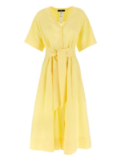 Max Mara button-up belted dress