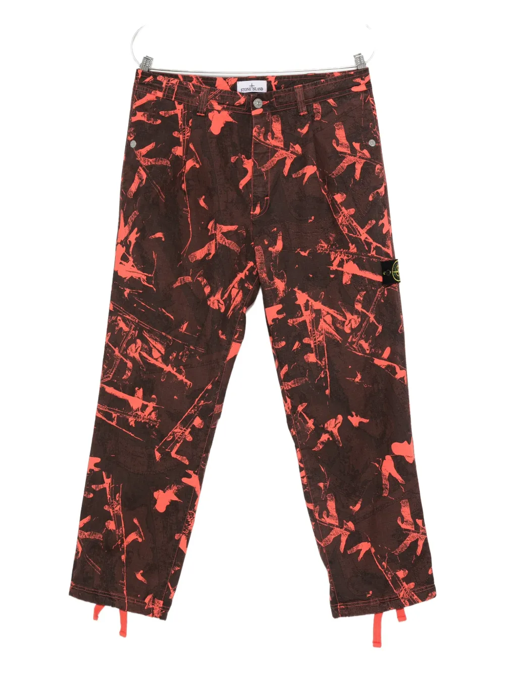 Stone Island Abstract-print Drawstring Trousers