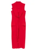 Yohji Yamamoto draped sleeveless dress - Red