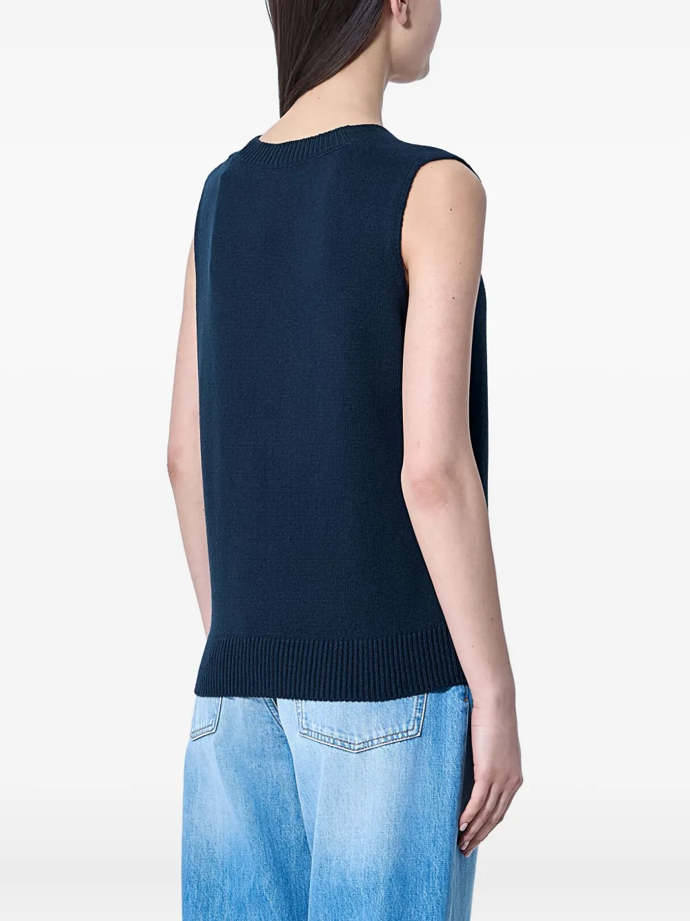The Row V-neck vest Blauw