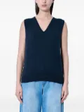 The Row V-neck vest - Blue