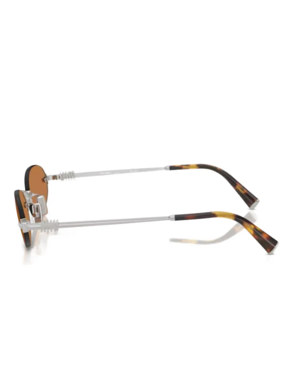 Miu Eyewear Zonnebril met ovalen montuur Zilver