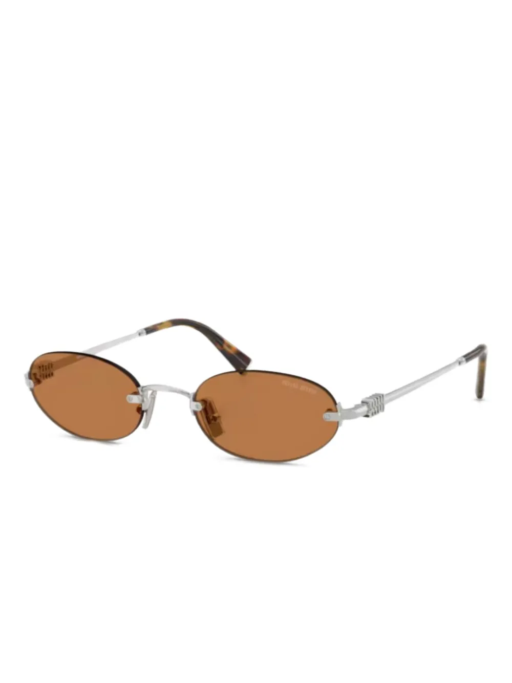 Miu Eyewear Zonnebril met ovalen montuur Zilver