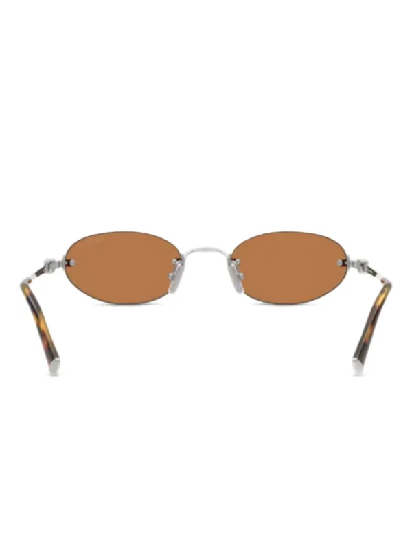 MIU MIU サングラス メタルフレーム Y2K オーバル　シルバー Miu Miu Eyewear オーバルフレーム サングラス | シルバートーン
