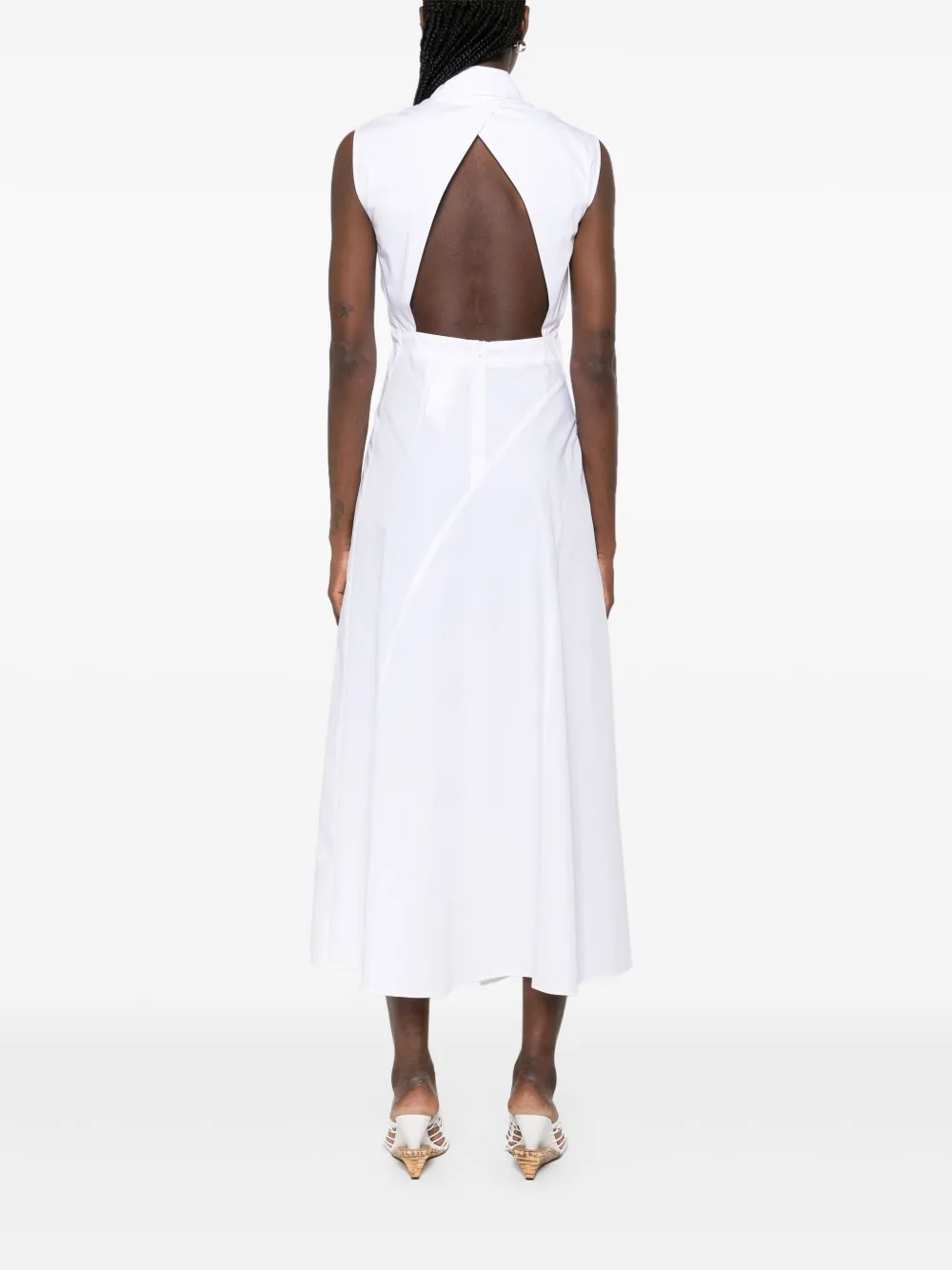 Max Mara Keras maxi-jurk Wit