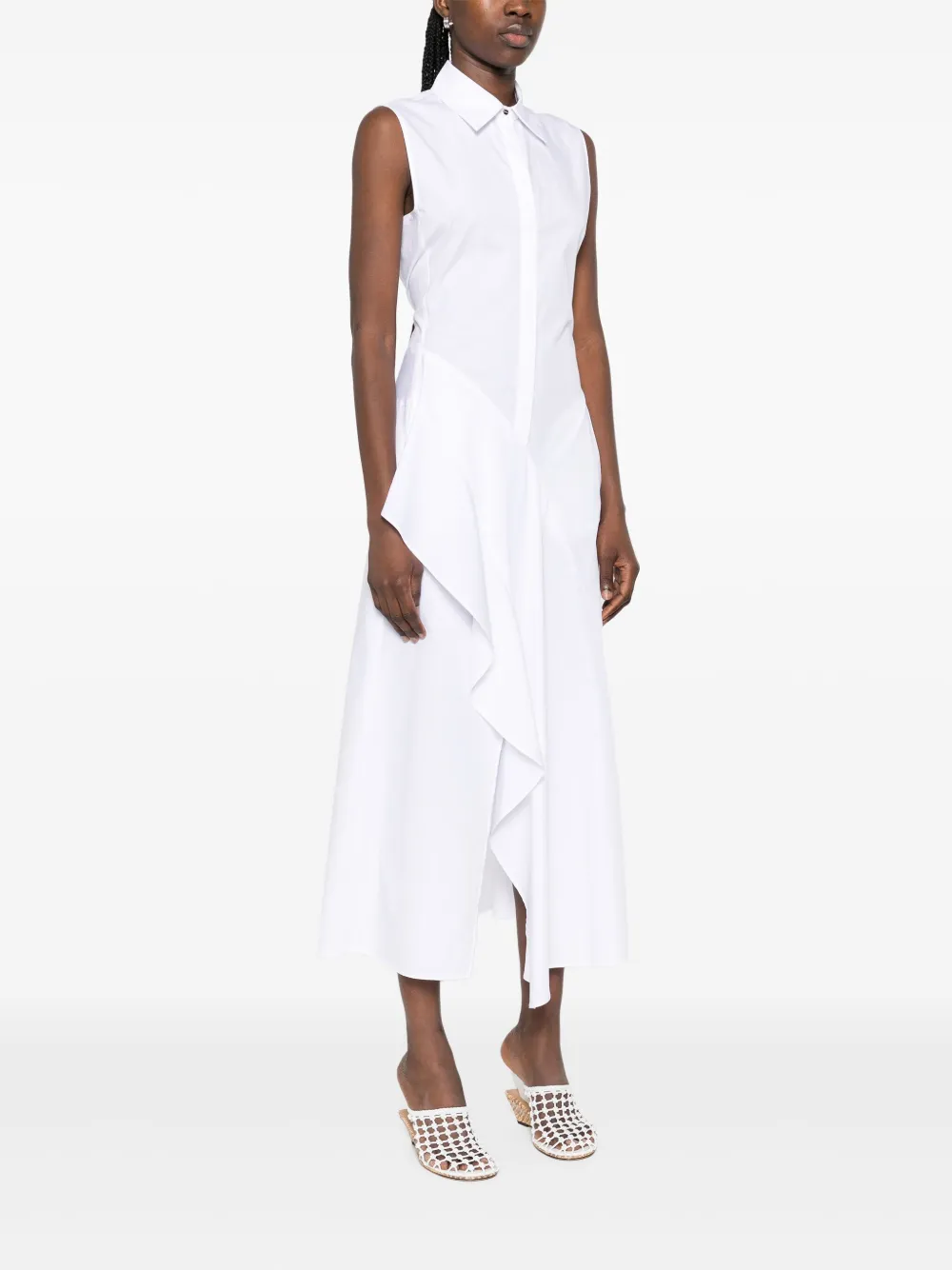 Max Mara Keras maxi-jurk Wit