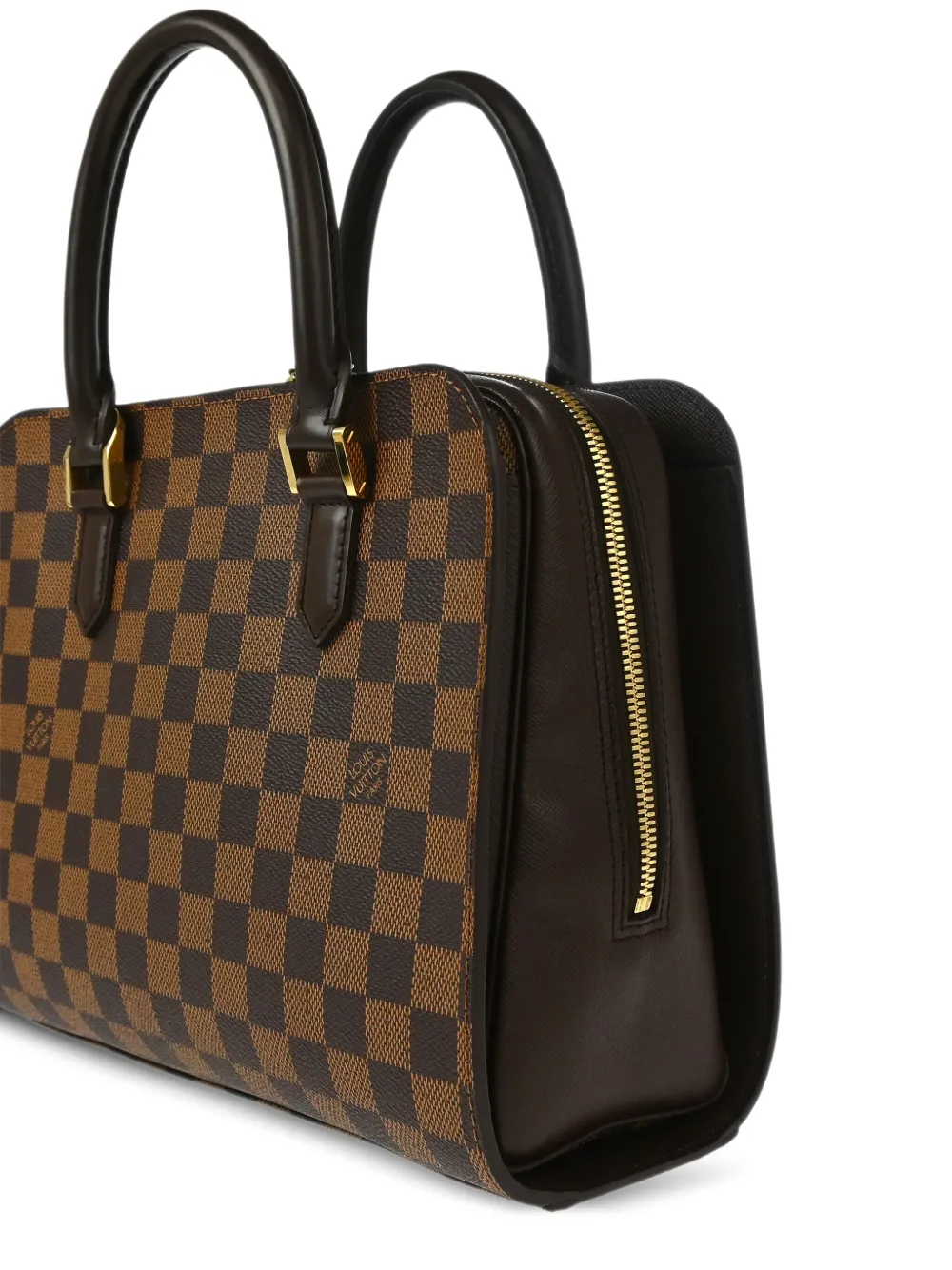 Pre-owned Louis Vuitton 2004 Damier Triana Handbag In Brown