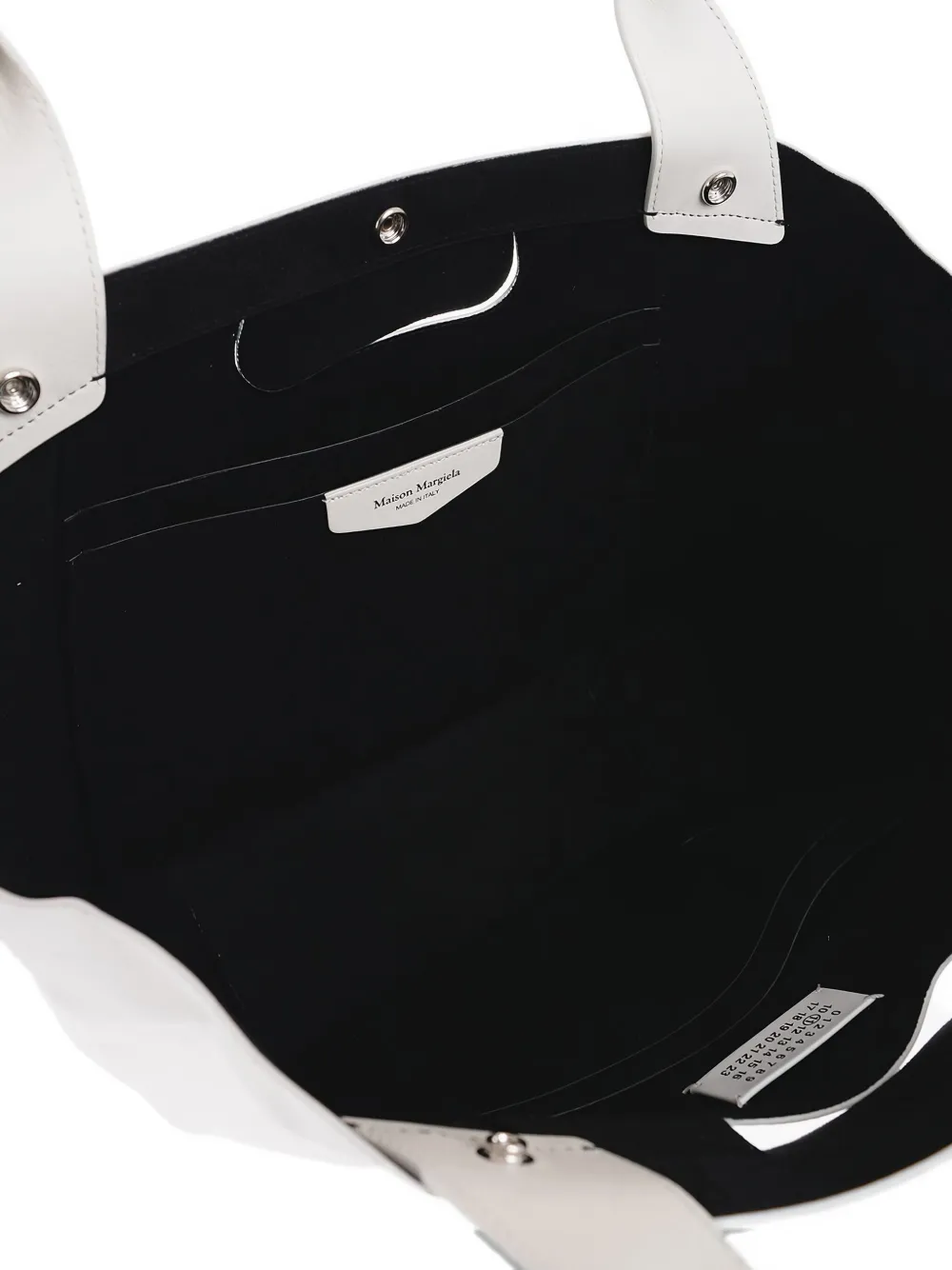 Maison Margiela Shopper met geborduurd logo Wit