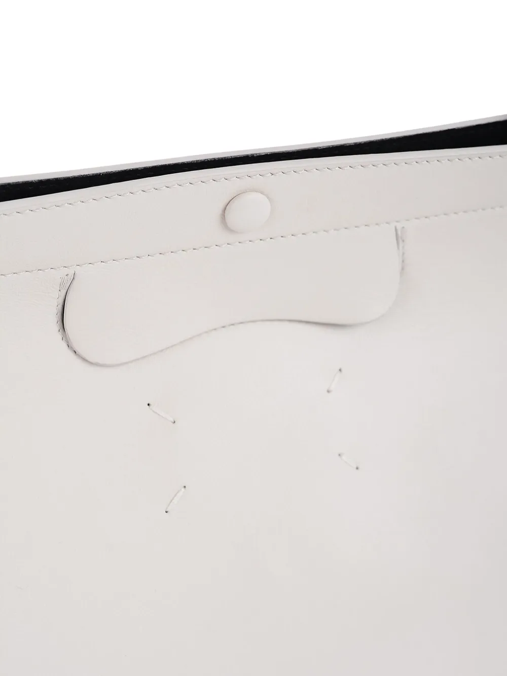 Maison Margiela Shopper met geborduurd logo Wit