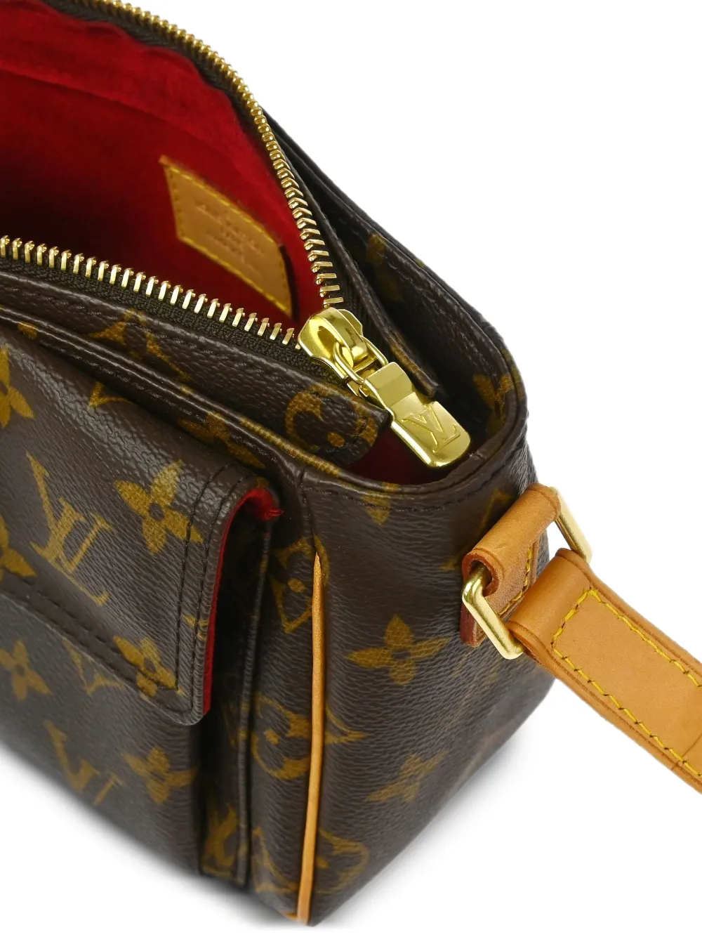 Pre-owned Louis Vuitton 2003 Viva Cite Pm Cross Body Bag In Brown