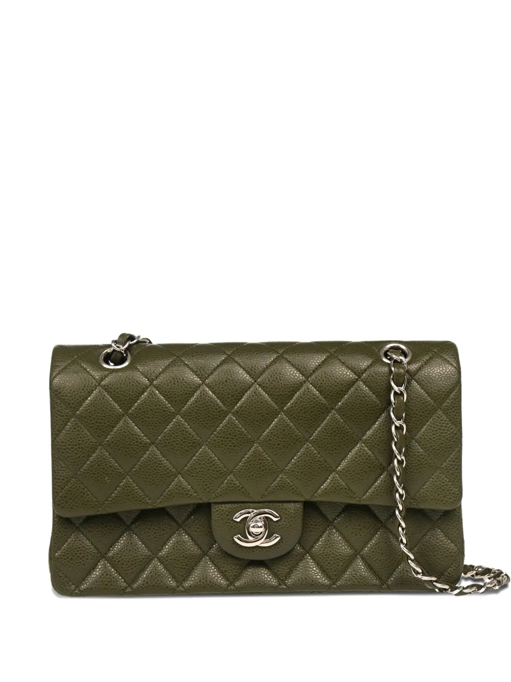 CHANEL Pre-Owned 2010 medium Double Flap shoulder bag | Green | Image 1