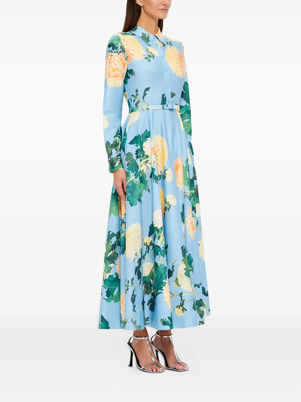 Leo Lin Zara midi-jurk Blauw