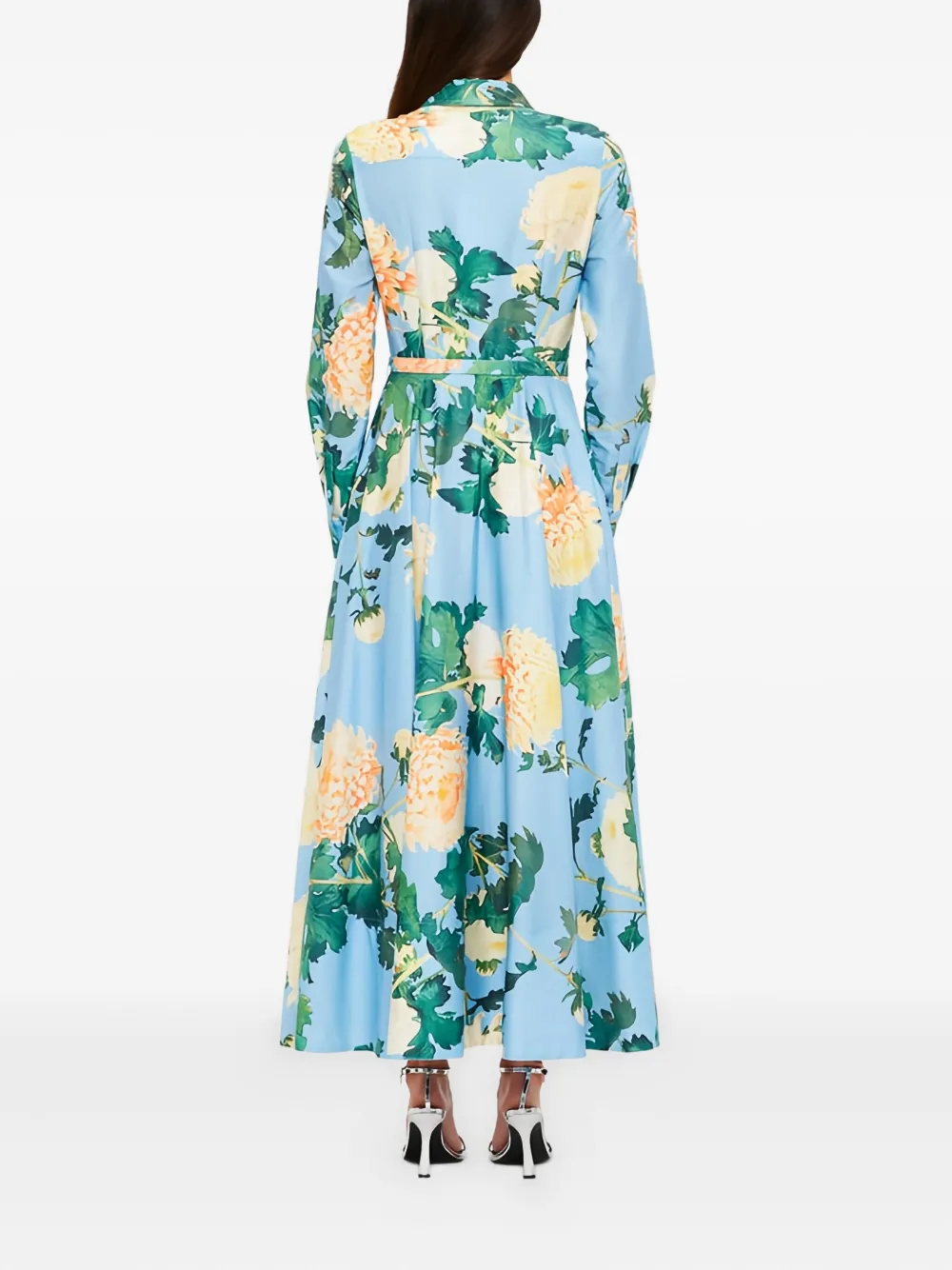 Leo Lin Zara midi-jurk Blauw