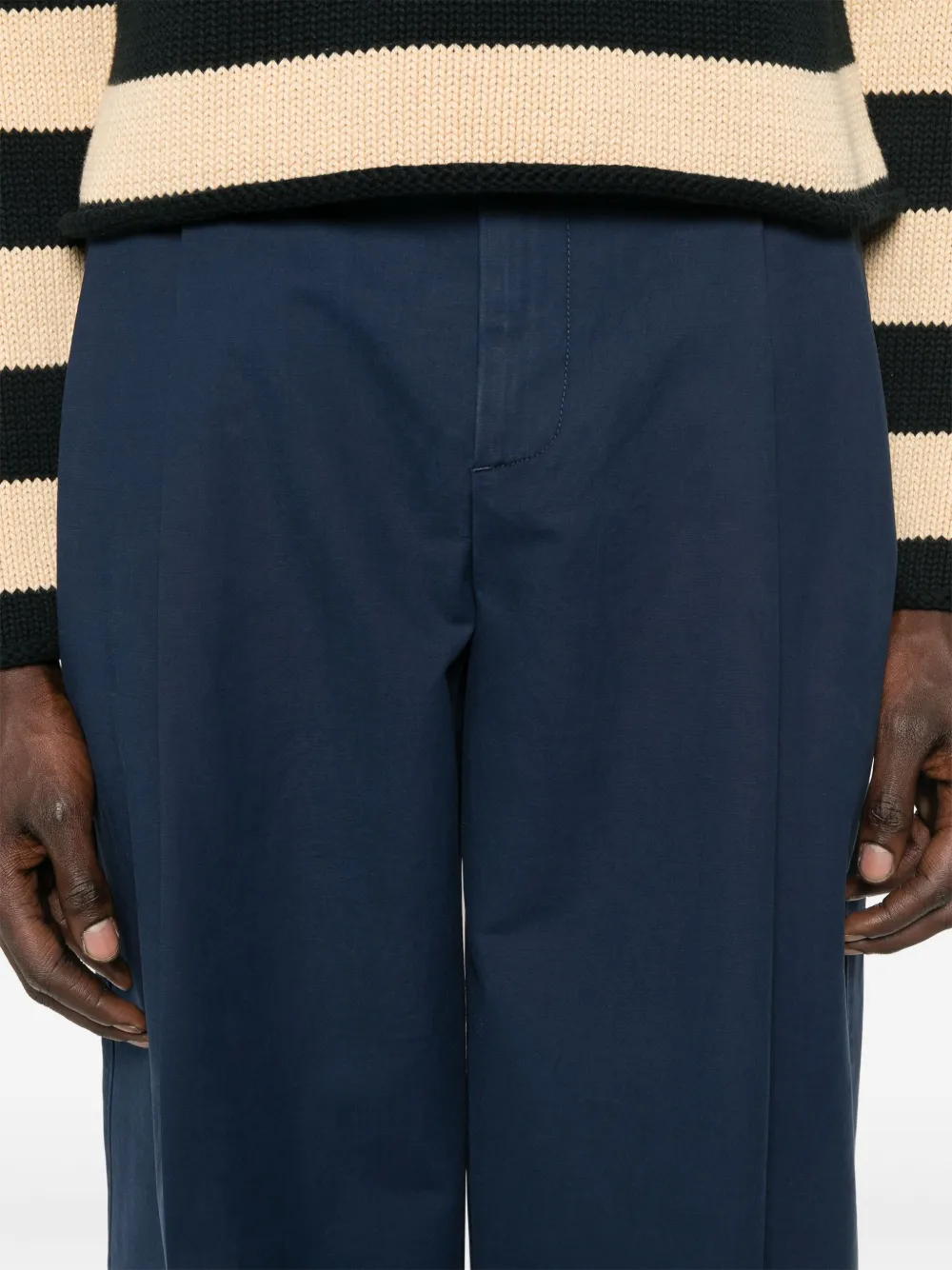 Tommy Hilfiger x Lardini geplooide chino Blauw