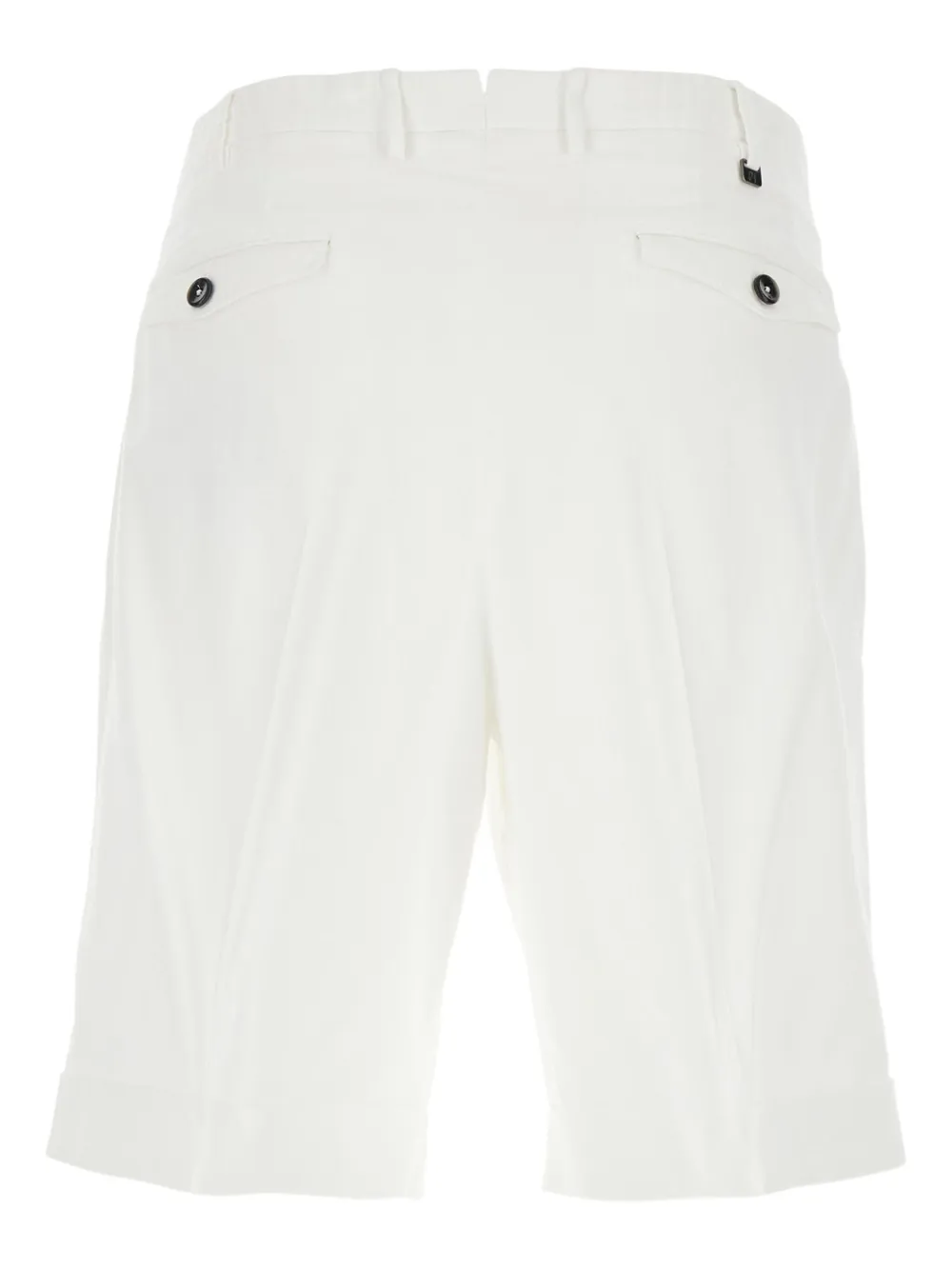 PT Torino Formele shorts met platte voorkant Wit