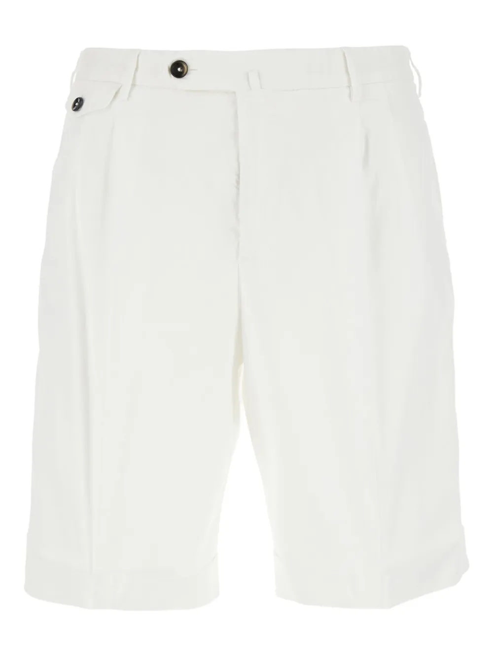 PT Torino Formele shorts met platte voorkant Wit