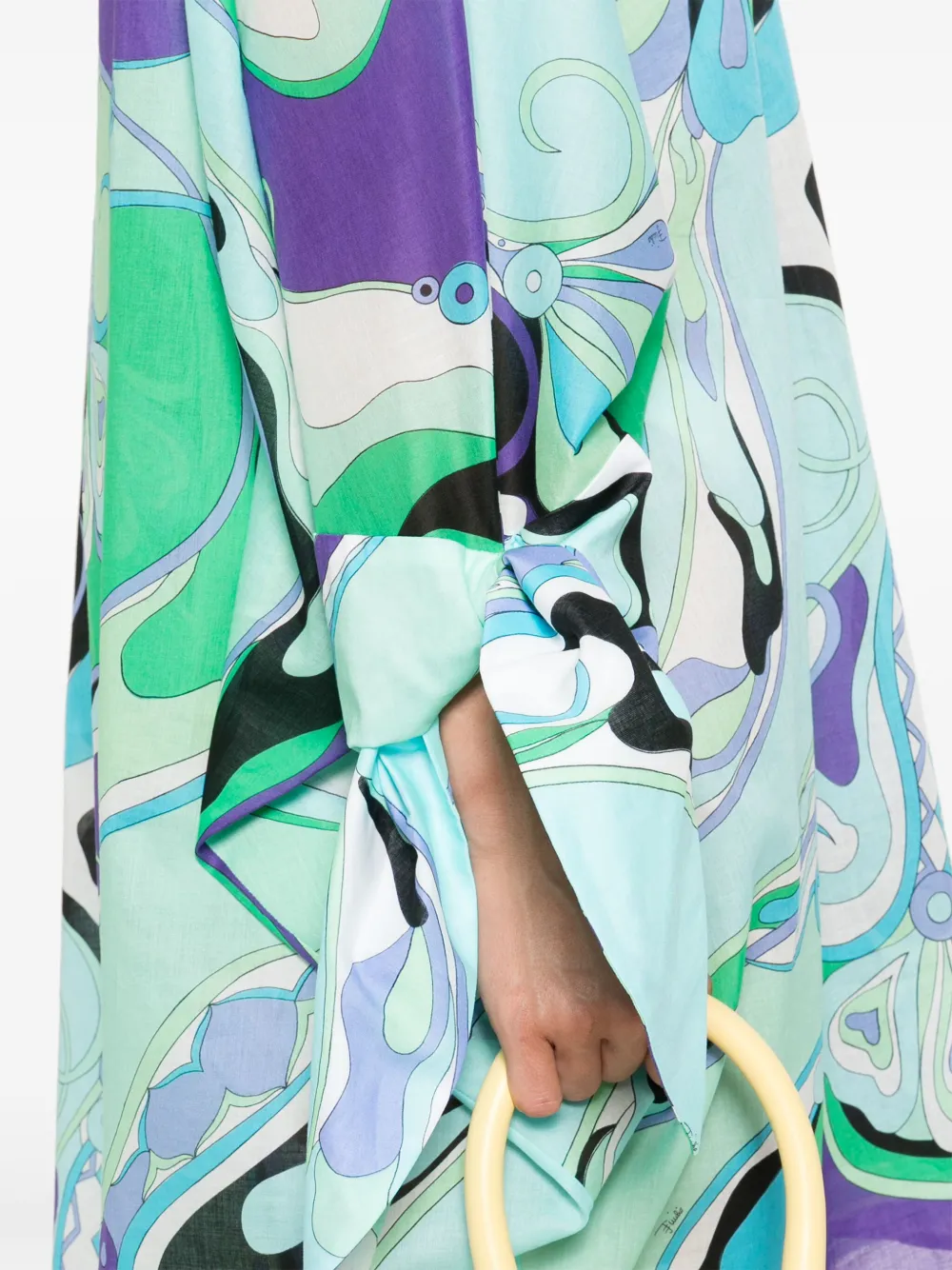 Shop Pucci Printed Mini Dress In Green