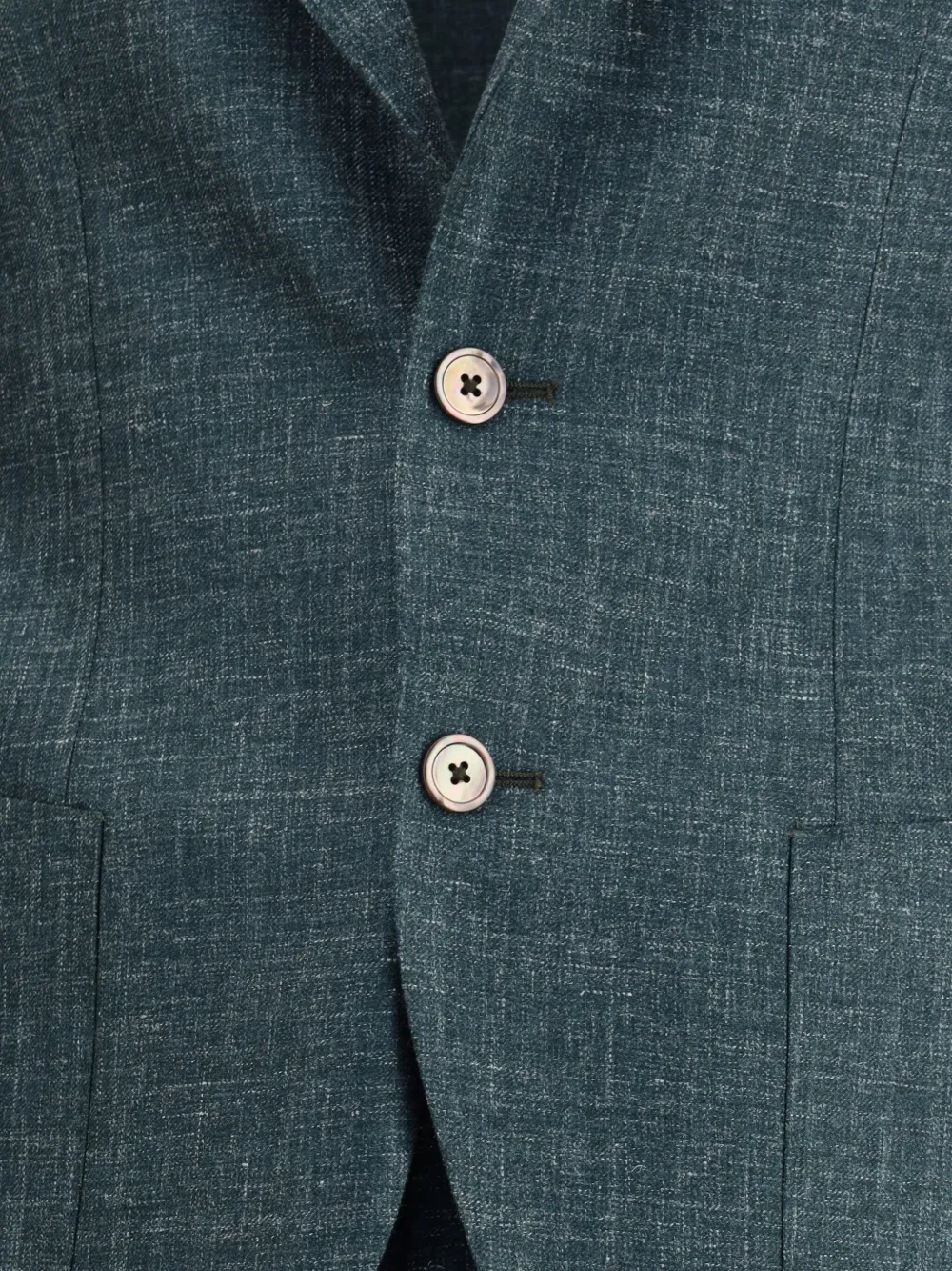 Gi Capri Textured Two-button Suit In Green