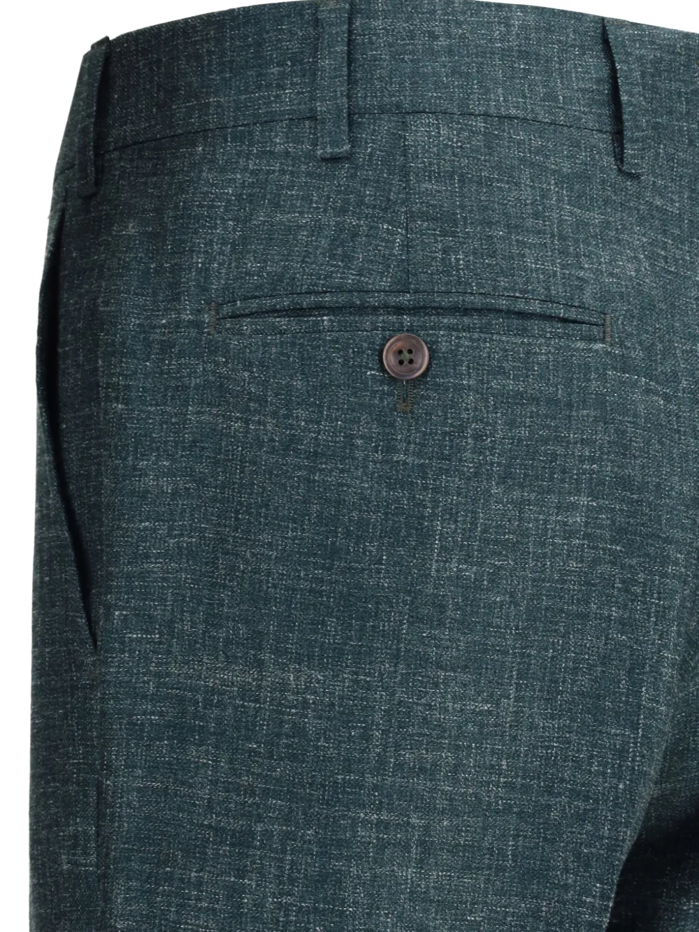 Gi Capri Textured Two-button Suit In Green
