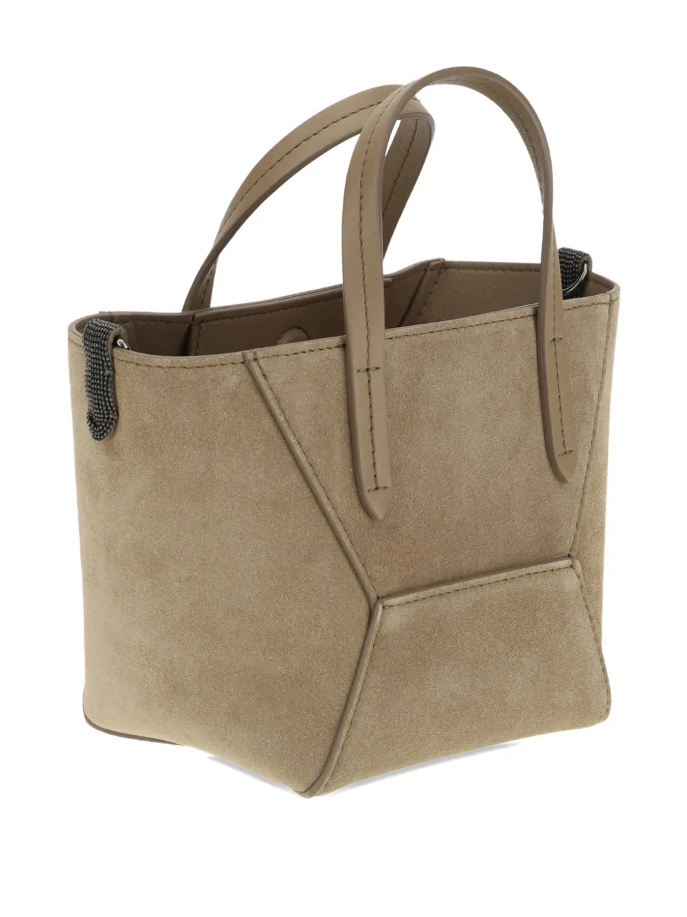 Brunello Cucinelli suede shoulder bag - Beige