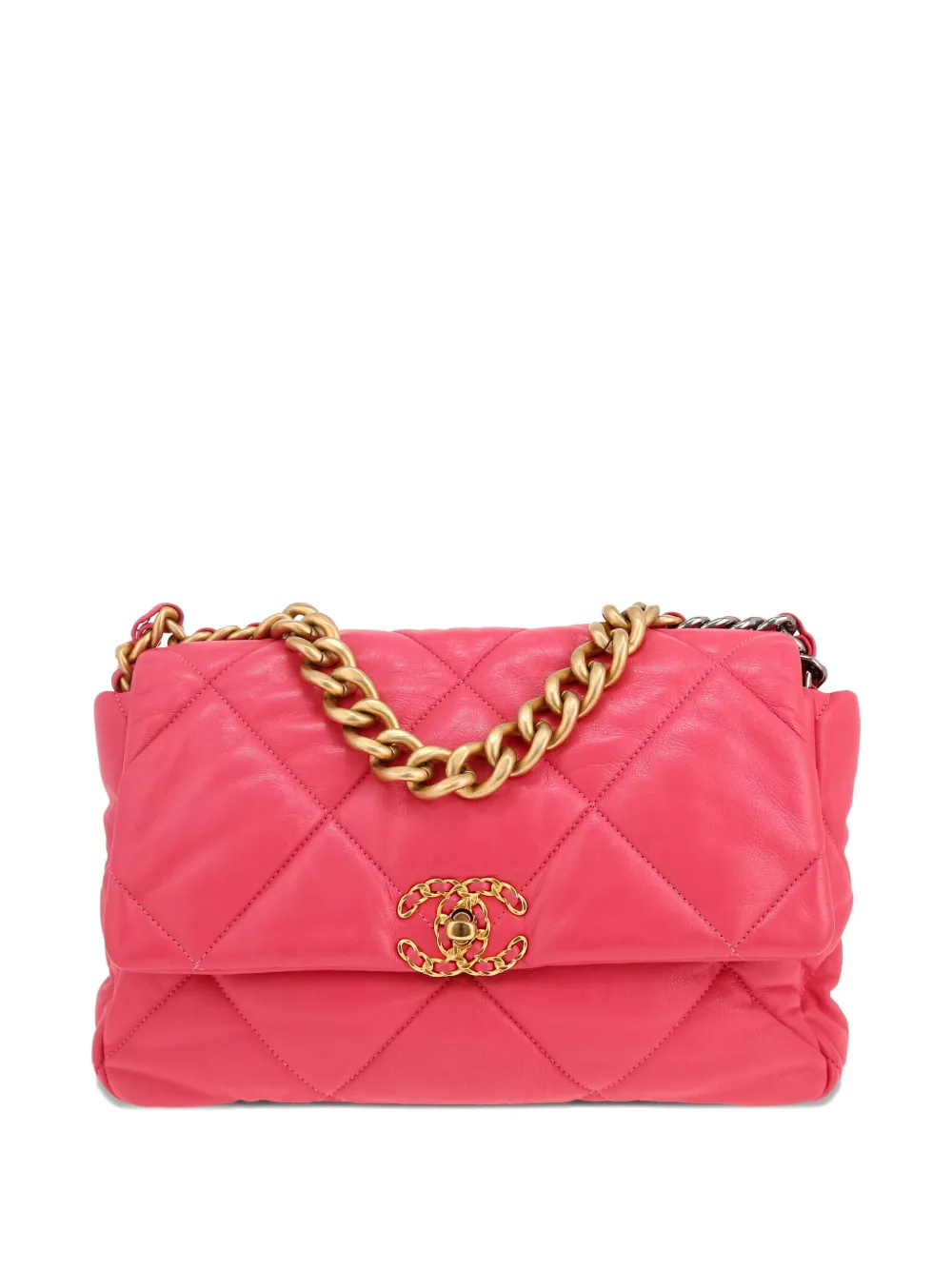 CHANEL Pre-Owned 2020 ラージ Chanel 19 ショルダーバッグ - ピンク CHANEL Pre-Owned 2020 ラージ Chanel 19 ショルダーバッグ - ピンク