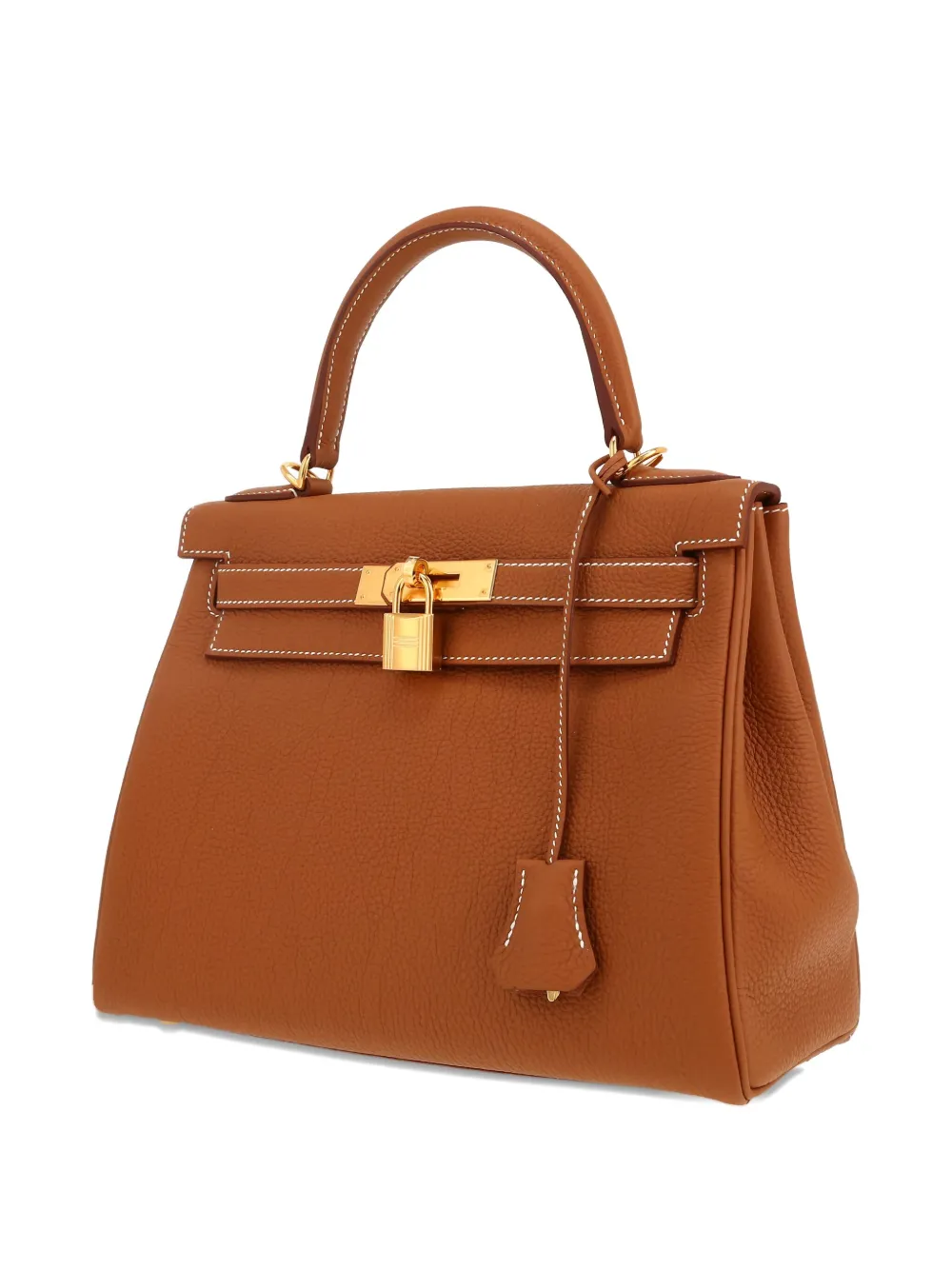 Pre-owned Hermes Kelly 28 Two-way Handbag In Brown
