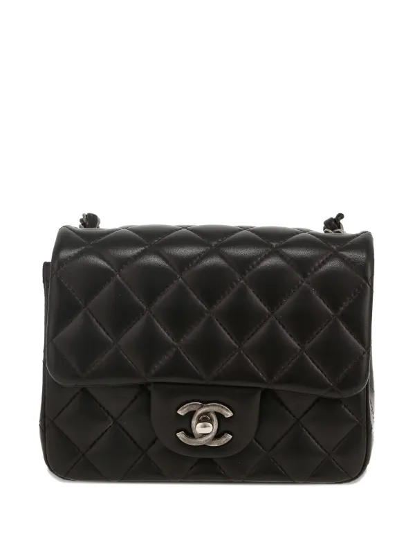 CHANEL Pre-Owned Carré ショルダーバッグ ミニ | ブラック | FARFETCH JP