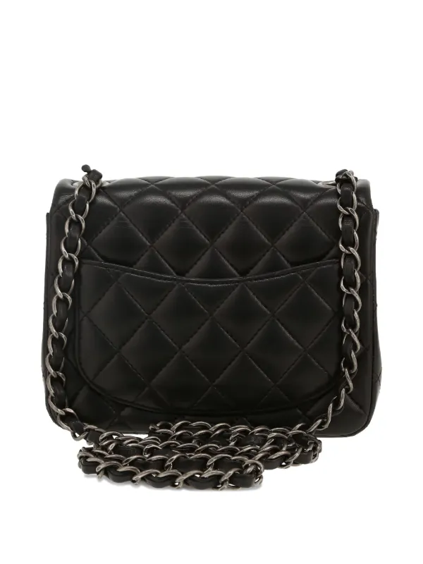 CHANEL Pre-Owned Carré ショルダーバッグ ミニ | ブラック | FARFETCH JP