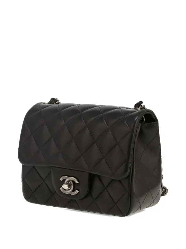 CHANEL Pre-Owned Carré ショルダーバッグ ミニ | ブラック | FARFETCH JP