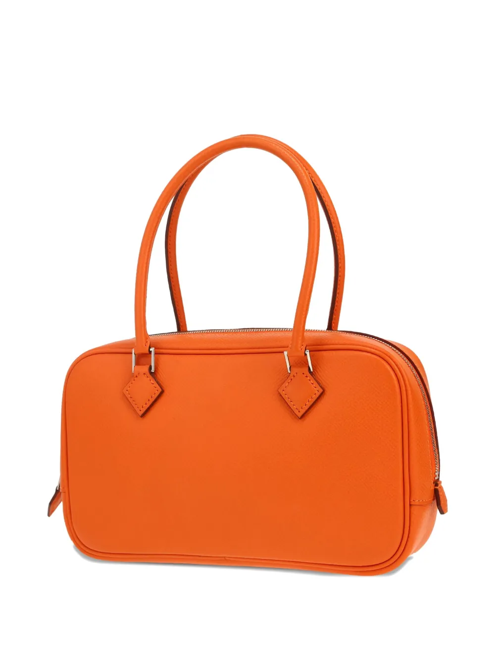 Pre-owned Hermes 2009 Mini Plume Handbag In Orange