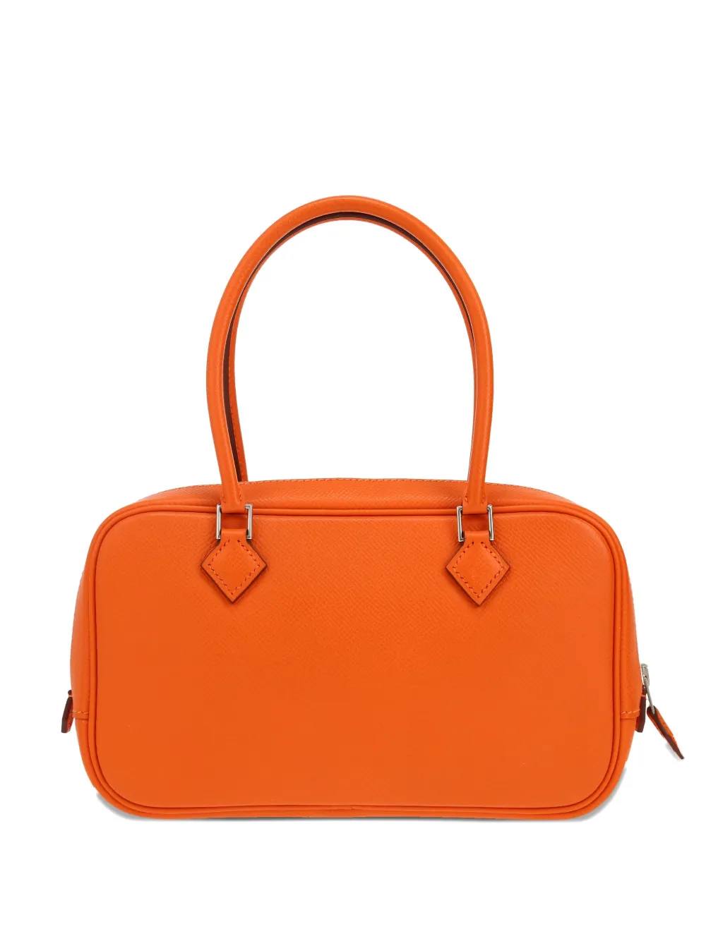 Pre-owned Hermes 2009 Mini Plume Handbag In Orange