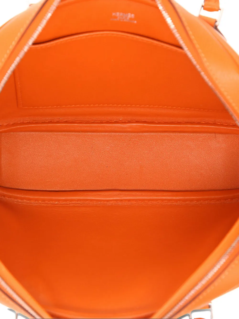 Pre-owned Hermes 2009 Mini Plume Handbag In Orange