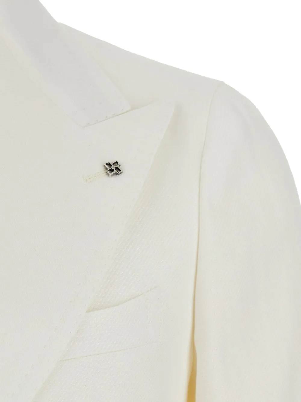 Tagliatore Blazer met broche Wit