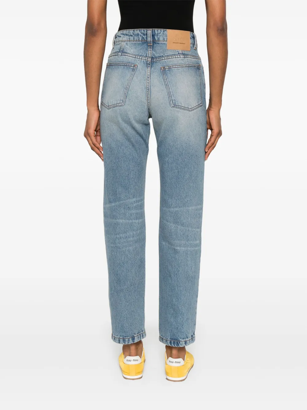 AMI ALEXANDRE MATTIUSSI LOGO-PATCH JEANS