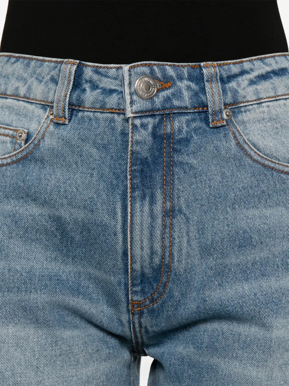 Shop Ami Alexandre Mattiussi Logo-patch Jeans In Blue
