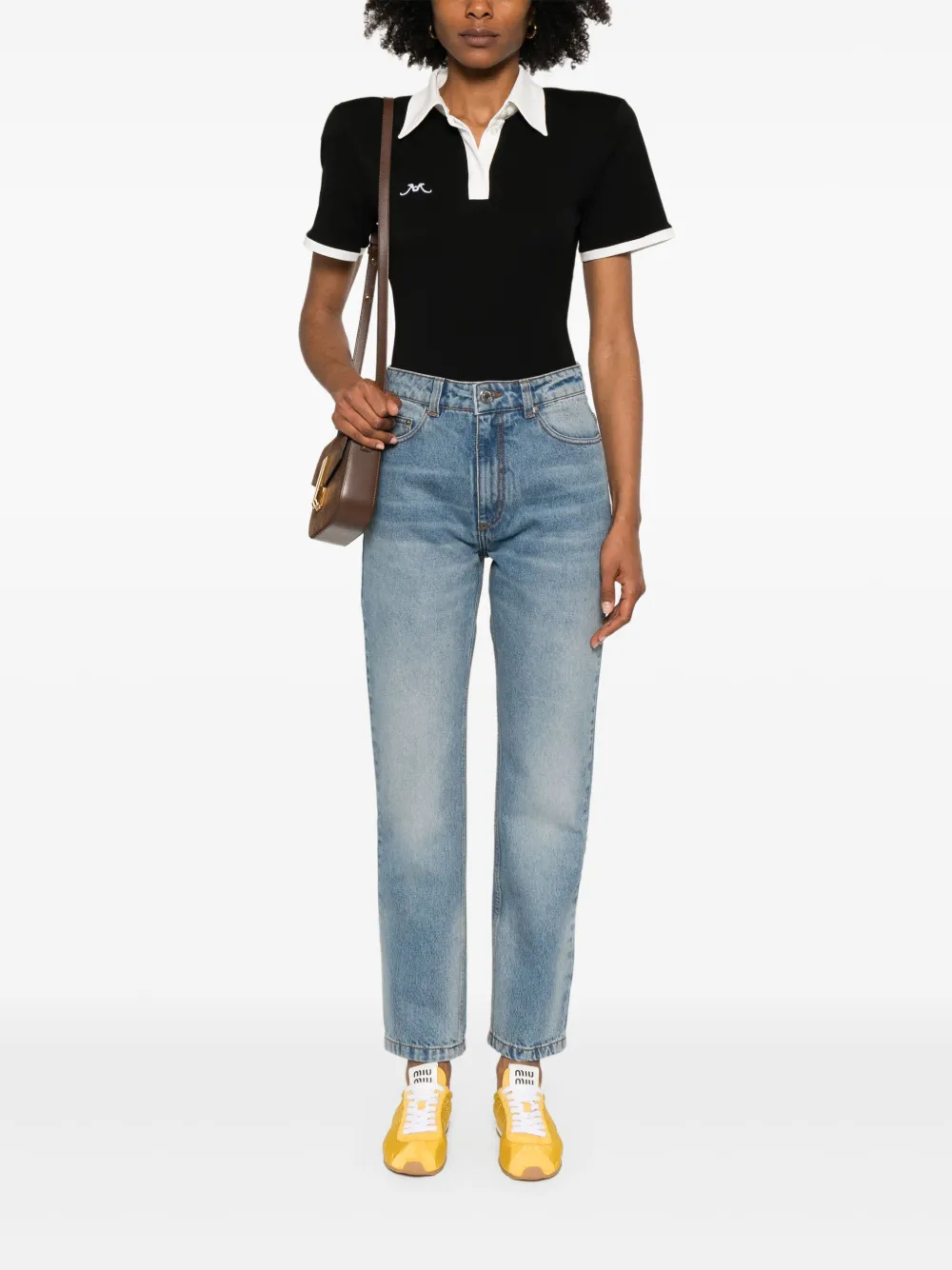 AMI Paris Jeans met logopatch - Blauw