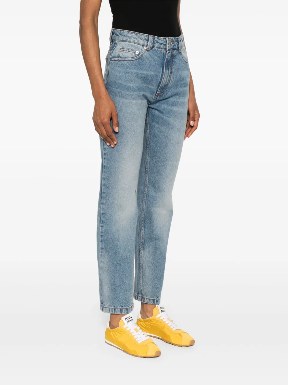 AMI ALEXANDRE MATTIUSSI LOGO-PATCH JEANS
