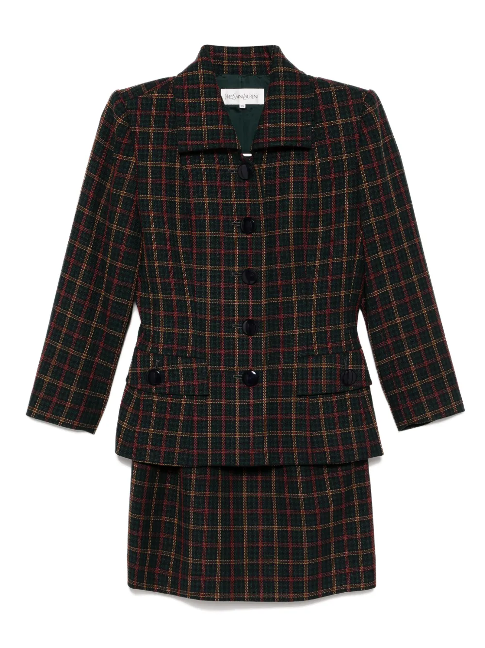 Saint Laurent Pre-Owned 1990-2000s plaid suit | Blue | Image 1