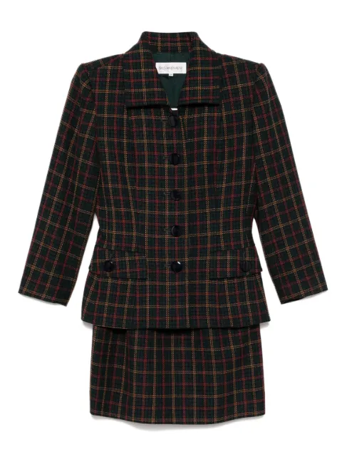 Saint Laurent Pre-Owned 1990-2000s plaid suit