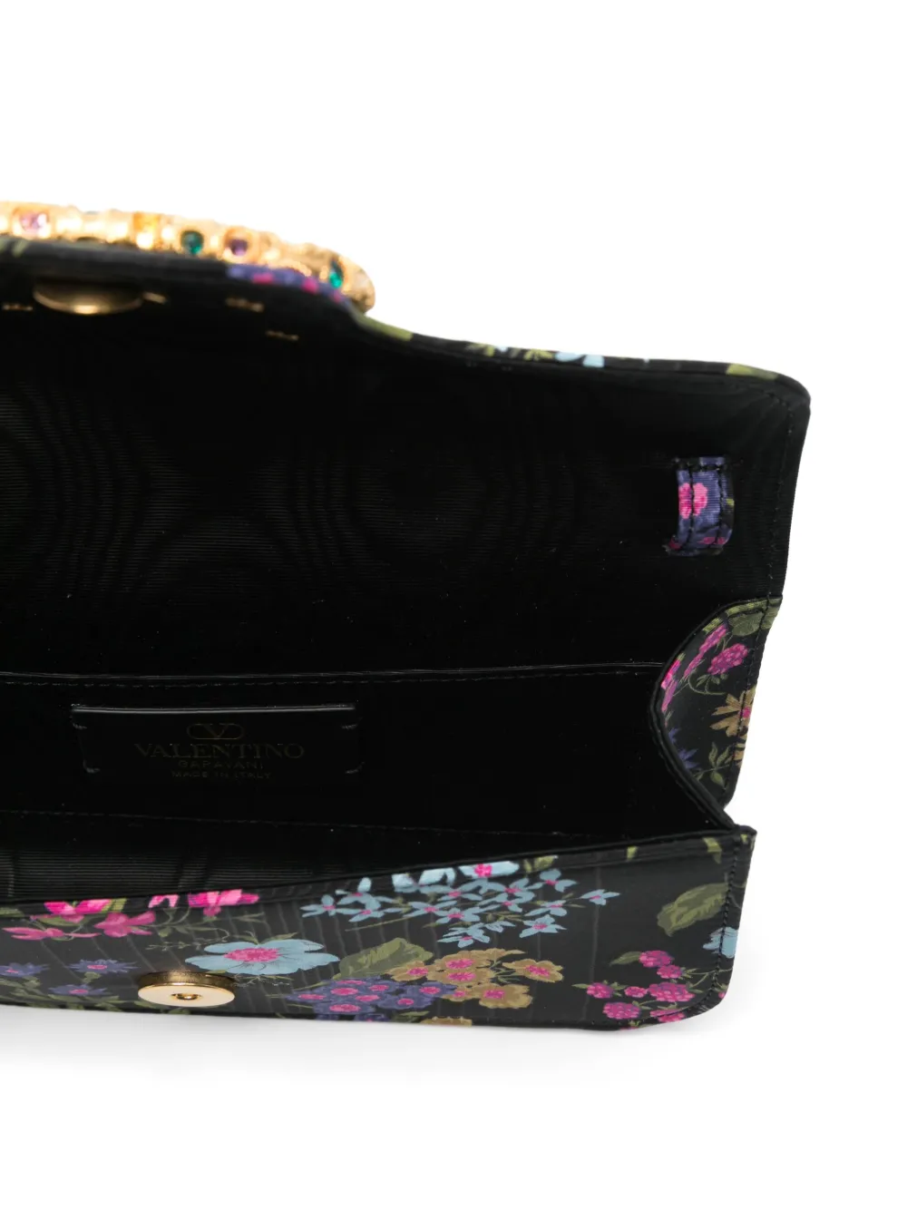 Valentino Garavani Clutch met bloemenprint Zwart