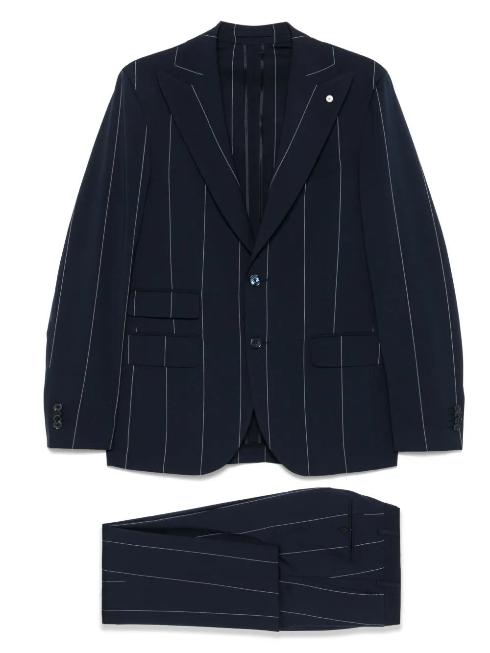 LUIGI BIANCHI MANTOVA tailleur rayé | bleu | Image 1